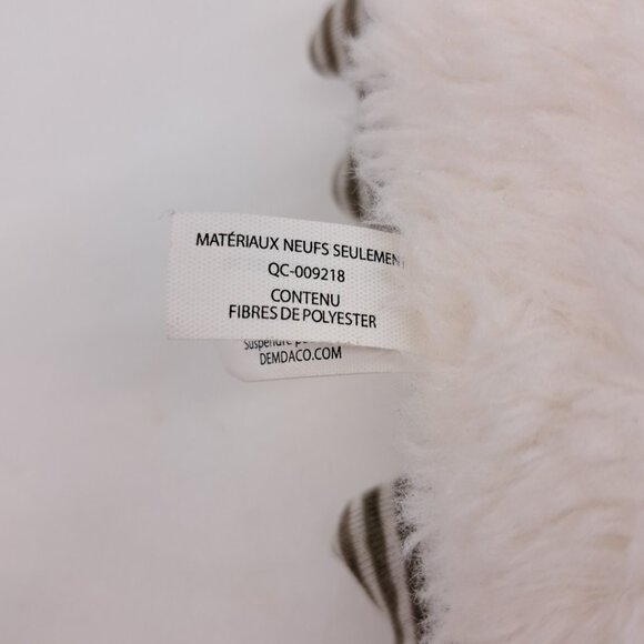 White Sheep Puppet Plush Demdaco Striped Ears Toy Nursery Rhyme 2020 Stuffed - Picture 14 of 14